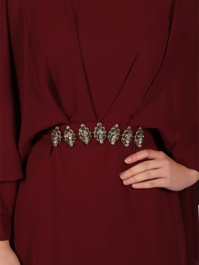 Robe longue cape Garize - violet