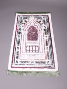 Tapis de prière velours en cuir - bordeaux