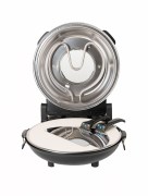 Schäfer Four en pierre machine à pizza, Lahmacun, crêpes, machine à pizza noir 1200 watts