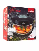 Schäfer Four en pierre machine à pizza, Lahmacun, crêpes, machine à pizza noir 1200 watts