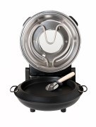 Schäfer Four en pierre machine à pizza, Lahmacun, crêpes, machine à pizza noir 1200 watts