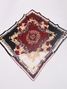 Foulard imprimé Piramit - bordeaux/doré