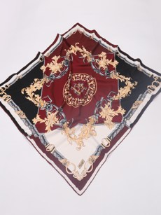 Foulard imprimé Piramit - bordeaux/doré