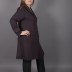Veste, 5 boutons, Col châle brodé violet 