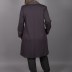 Veste, 5 boutons, Col châle brodé violet 
