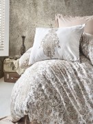 Ensemble de housse de couette 2 personne Cotton box Tamara Ranforce  Beige