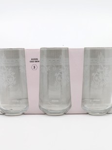 Verres à eau 3 pièces Allegra gold snow 