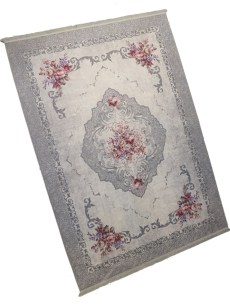 Tapis 160x230cm Rixos lavable antidérapant gris  X-0071
