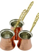 Lot de 3 Cevze - Cafetière en cuivre 