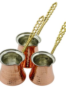 Lot de 3 Cevze - Cafetière en cuivre 