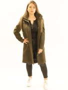 Manteau mi-long simple - kaki