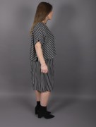 Robe mi - long zébré Estee - noir/blanc