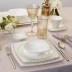 Karaca Fine Pearl New Antares Ensemble de dîner İnci 62 pièces 12 personnes carré               