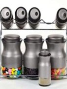 Ensemble de 8 pots à épices Schäfer - gris mat