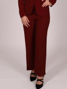 Pantalon à rayure chic Actuel - bordeaux