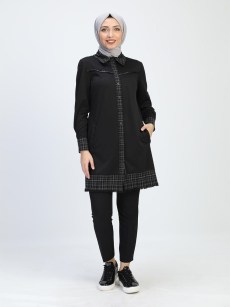 Tunique à carreaux Noir