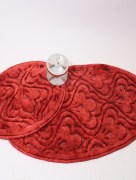 Tapis de bain Ipekce yakamoz 2 pièces - rouge