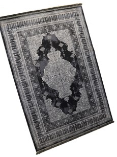 Tapis 80X150cm Rixos lavable antidérapant  noir X-0038