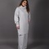 Pull à torsades maille épaisse col roulé décontracté Soul  gris