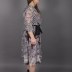 Robe trapèze à motif Ksas - rose