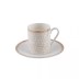 Karaca Roxy Ensemble de 4 tasses à café blanc et bleu