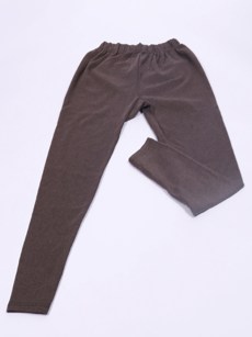 Legging uni -  polaire marron-taille unique 