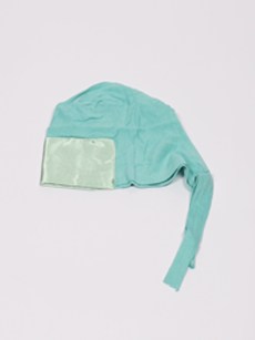 Bonnet satin - vert d'eau 