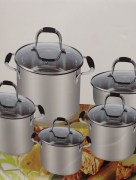 Batterie de cuisine en acier 10 pièces Almina