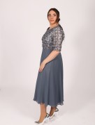 Robe longue à fleur See'line - gris