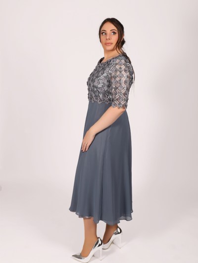 Robe longue à fleur See'line - gris