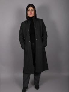 Manteau simple mi-long 5988 - gris