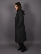 Manteau simple mi-long 5988 - gris