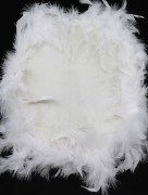 Tambourin à plume pour mariage - blanc