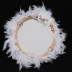Tambourin à plume pour mariage - blanc