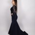 Robe chic à dentelle - bleu marine