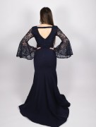 Robe chic à dentelle - bleu marine