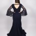 Robe chic à dentelle - bleu marine