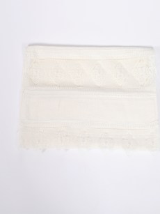 Serviette à fleur dentelle blanc 