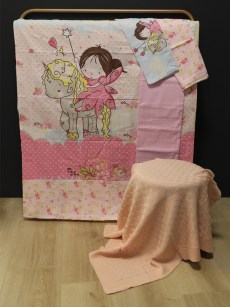 Ensemble de housse de couette avec couverture Fairi 1 personne Ipekce home 