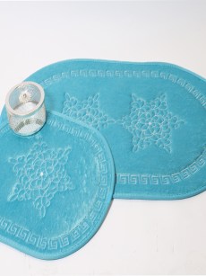 Tapis de bain Ipekce 2 pièces - turquoise