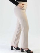 Pantalon poche simple bouton - taupe 5153T