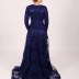 Robe longue à fleur Il'moi - bleu nuit 