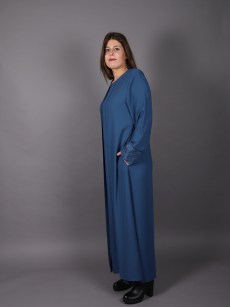 Abaya à strass Hesna - bleu marine