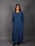 Abaya à strass Hesna - bleu marine