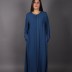 Abaya à strass Hesna - bleu marine