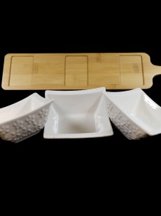  Service de bol avec plateau bambou Art.Nr.:AL-8661