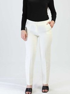 Pantalon poche simple bouton - ECRU(5153-E)