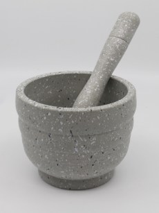 Ensemble de bol de broyage manuel - gris