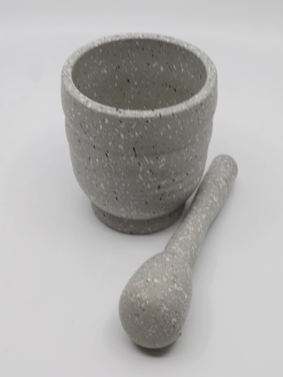 Ensemble de bol de broyage manuel - gris