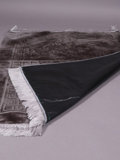 Tapis de prière velours en cuir - gris 